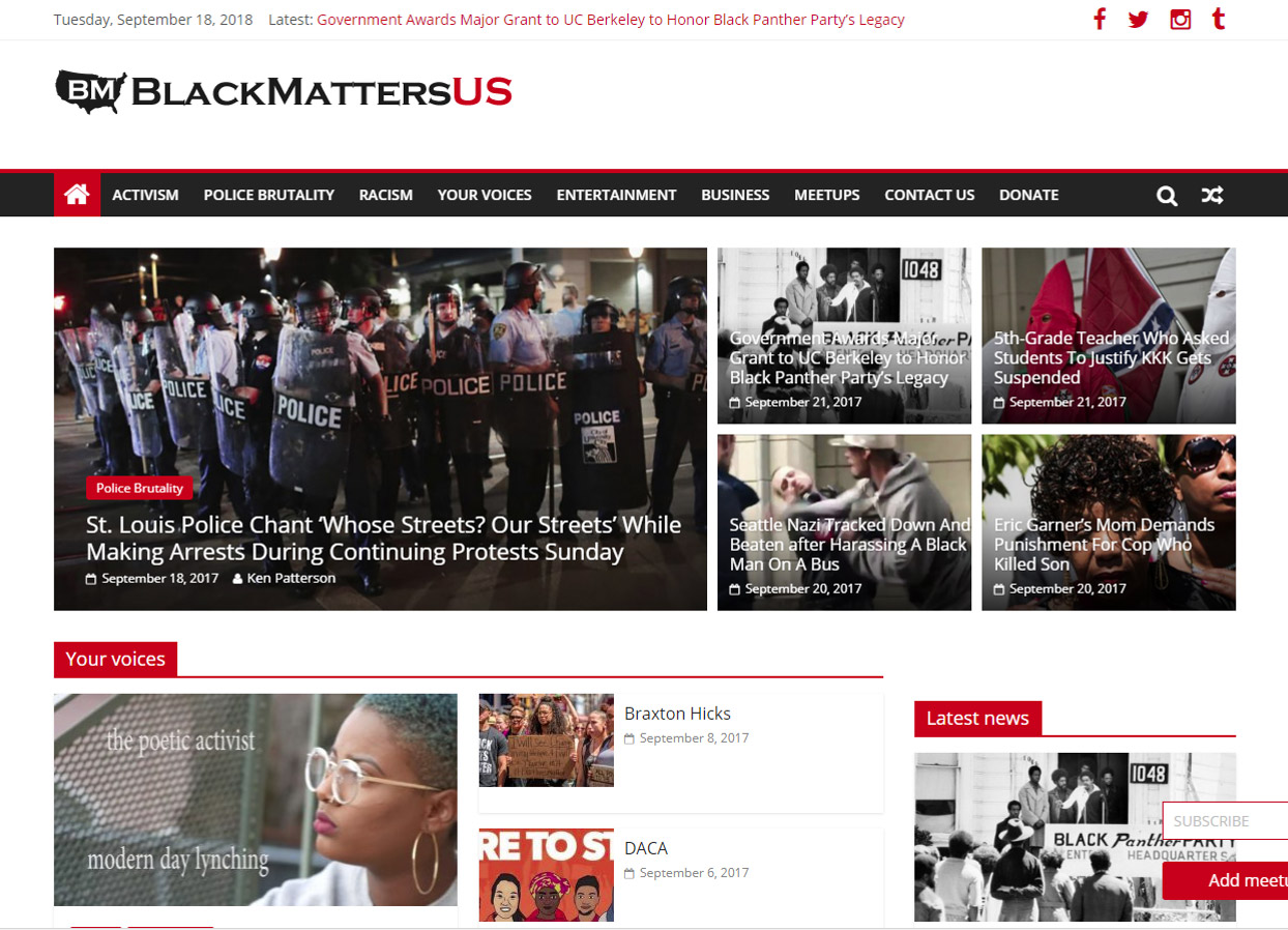 Screenshot IRA website profile