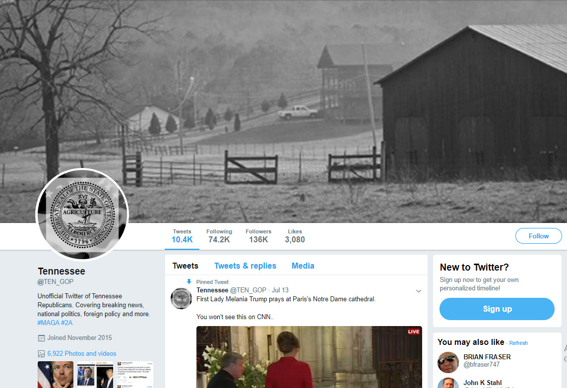 Screenshot @TEN_GOP profile