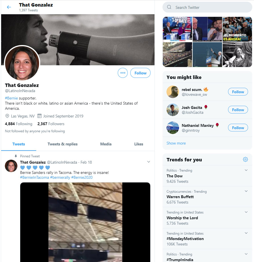 Screenshot That Gonzalez profile